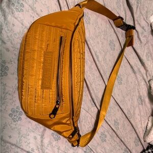 Steve Madden Quilted Orange Belt Bag